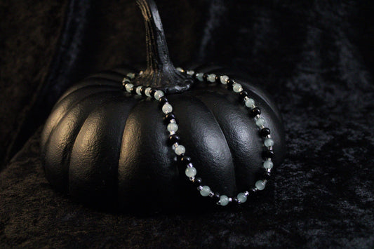 Haunted Mist - Glass Bead Choker Necklace