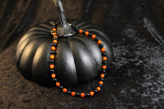 Trick or Treat - Glass Beaded Choker Necklace